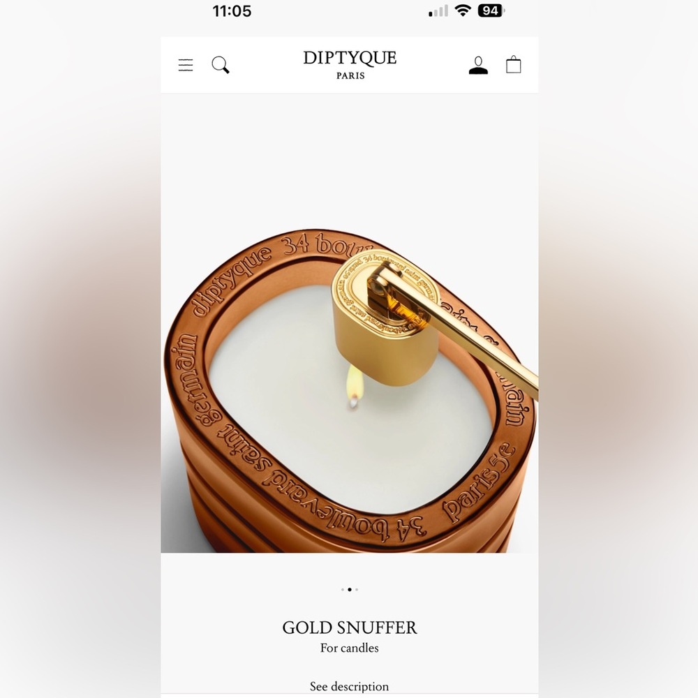 Diptyque Gold Candle Snuffer